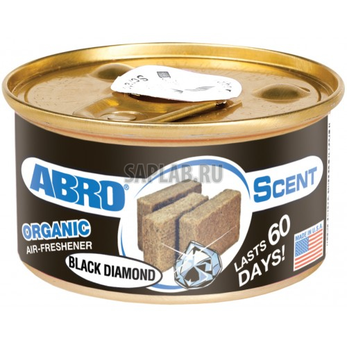 Купить запчасть ABRO - AS560BD Освежитель воздуха "Органик" (Черный бриллиант), 42 г