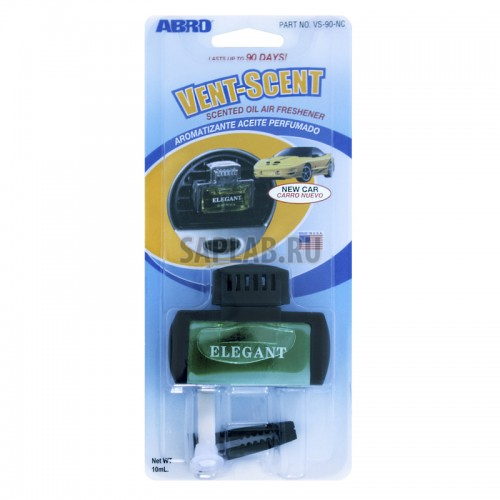 Купить запчасть ABRO - VS90NC Освежитель воздуха (крепление на дефлектор) (Новая машина), 10 мл