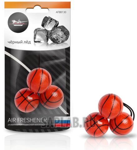 Купить запчасть AIRLINE - AFBB130 Ароматизатор подвесной Баскетбол черный лед