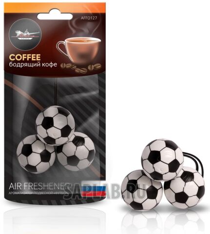 Купить запчасть AIRLINE - AFFO127 Ароматизатор подвесной Футбол бодрящий кофе