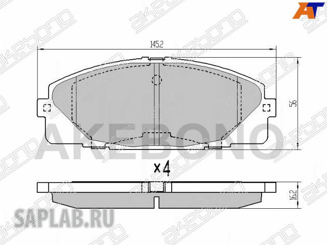 Купить запчасть AKEBONO - AN-707K Колодки тормозные дисковые передние TOYOTA HIACE 04- AN-707K