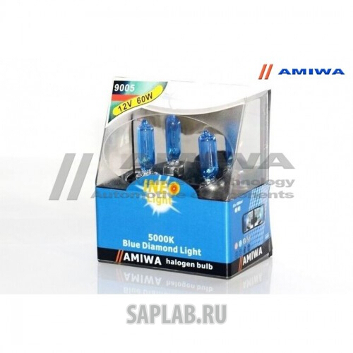 Купить запчасть AMIWA - 9005 ЛАМПА НАКАЛИВАНИЯ "BLUE DIAMOND LIGHT HB3" 12В 60Вт