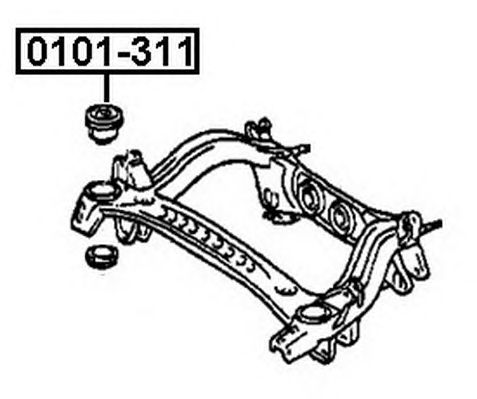Купить запчасть Asva - 0101311 Сайлентблок подрамника зад прав/лев TOYOTA/ MARK 2/ CHASER/ CRESTA GX100 1996-2001