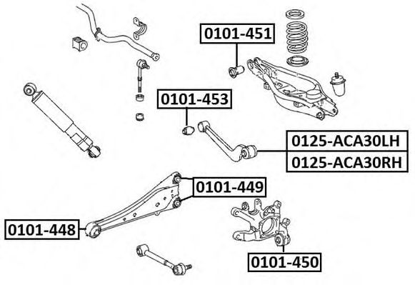 Купить запчасть Asva - 0125ACA30LH Тяга подвески поперечная зад лев RAV4 ACA3#/GSA3# 2005-
