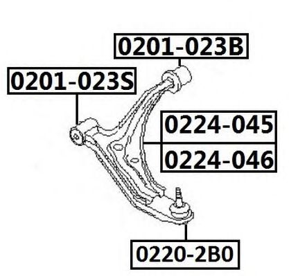 Купить запчасть ASVA - 0224046 Рычаг подвески перед лев NISSAN : MICRA MARCH K11E