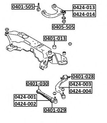 Купить запчасть ASVA - 0401013 Сайлентблок подрамника MITSUBISHI/ GALANT E55A/ E75A 1992-1996