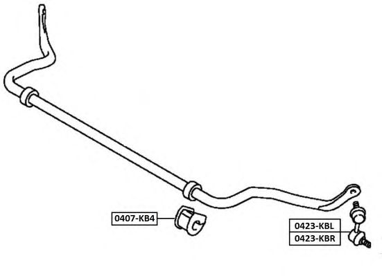 Купить запчасть Asva - 0423KBR Тяга стабилизатора перед прав MITSUBISHI/ L200 KB#T 2005-