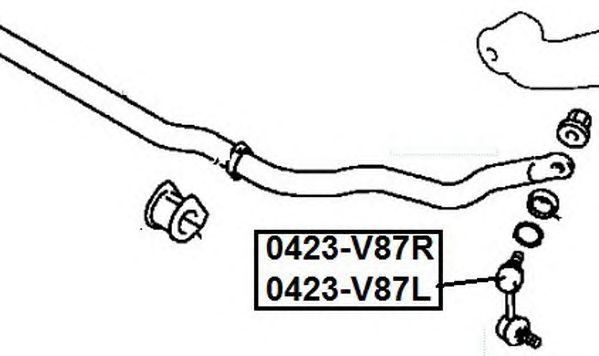 Купить запчасть Asva - 0423V87L Тяга стабилизатора перед лев MITSUBISHI/ PAJERO/ MONTERO V87W