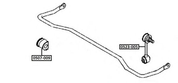 Купить запчасть Asva - 0507009 Втулка стабилизатора зад прав/лев MAZDA 6 GG 2002-2007