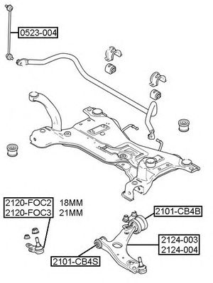 Купить запчасть Asva - 0523004 Тяга стабилизатора перед прав/лев MAZDA : 3MAZDA 3 BK 2003-MAZDA 5 CR 2005-