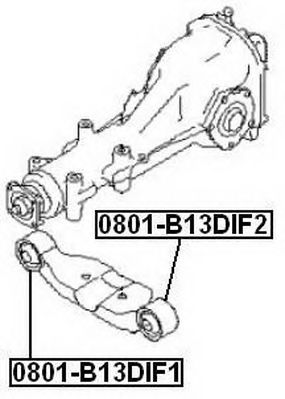 Купить запчасть Asva - 0801B13DIF1 Сайлентблок подушки дифференциала SUBARU/ LEGACY B13 2003-2009