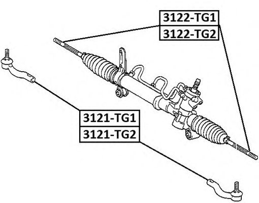 Купить запчасть Asva - 3121TG2 Наконечник рулевой тяги прав CHERY/ TIGGO T11 2006-