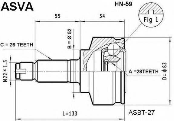 Купить запчасть ASVA - HN59 