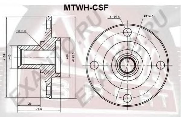 Купить запчасть Asva - MTWHCSF Ступица колеса перед прав/лев MITSUBISHI/ LANCER 2000-2009 CS1A