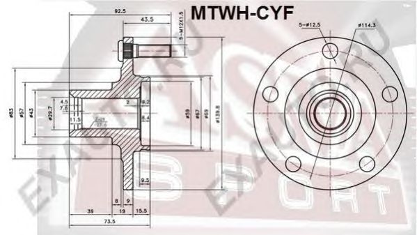 Купить запчасть Asva - MTWHCYF Ступица колеса перед прав/лев MITSUBISHI/ OUTLANDER CW# 2006-CITROEN/ C-CROSSER (EP_) 2007-GALA