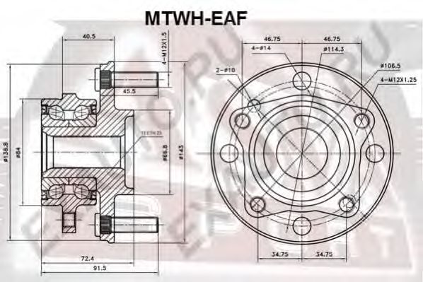 Купить запчасть ASVA - MTWHEAF 