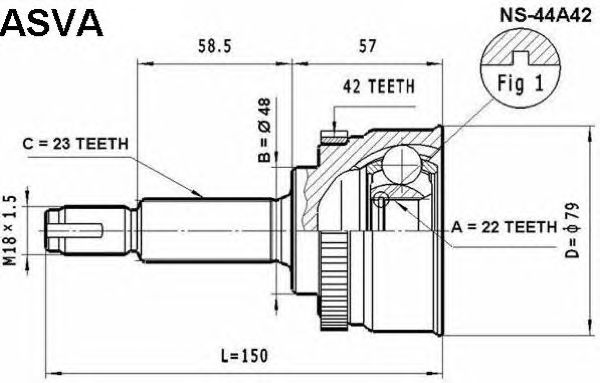 Купить запчасть ASVA - NS44A42 