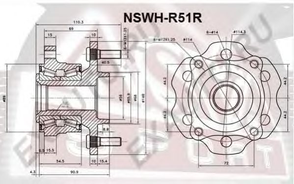 Купить запчасть ASVA - NSWHR51R 