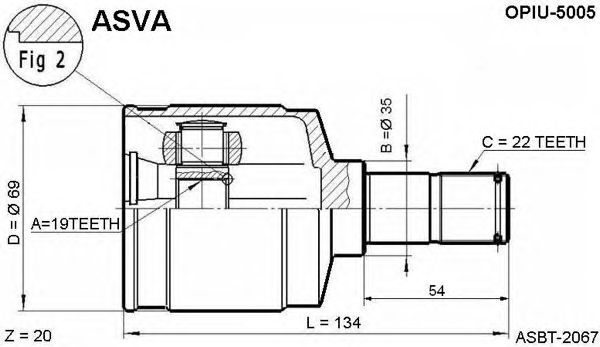 Купить запчасть ASVA - OPIU5005 