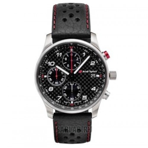 Купить запчасть AUDI - 3101700200 Наручные часы хронограф Audi Sport Chronograph Carbon, Black