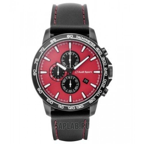 Купить запчасть AUDI - 3101700400 Наручные часы хронограф Audi Sport Chronograph, Red/Black