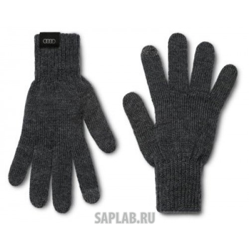 Купить запчасть AUDI - 3131701302 Вязаные перчатки для сенсорных экранов Audi Knitted Gloves, Grey