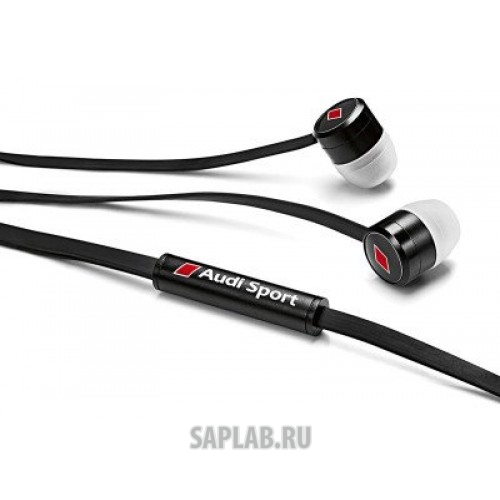 Купить запчасть AUDI - 3291501600 Наушники петельки Audi In Ear plugs, Audi Sport, black/red