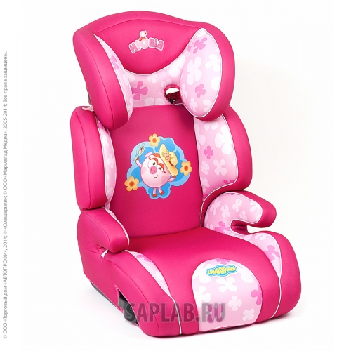 Купить запчасть AUTOPROFI - SMDK400NYUSHA Кресло детское (от 15 до 36 кг) до 12 лет Смешарики полиэстер (розовый) "Нюша"