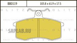 Купить запчасть Blitz - BB0119 Колодки тормозные дисковые перед LADA 110/111/112 95->