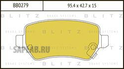 Купить запчасть BLITZ - BB0279 Колодки тормозные дисковые зад OPEL Astra 04->