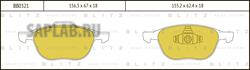 Купить запчасть Blitz - BB0321 Колодки тормозные дисковые перед FORD Focus/C-Max 03->