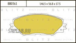 Купить запчасть BLITZ - BB0361 Колодки тормозные дисковые передние TOYOTA RAV4 06- BB0361
