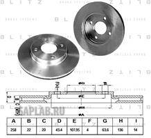 Купить запчасть BLITZ - BS0162 Диск тормозной передний вентилируемый FORD Focus 98- BS0162