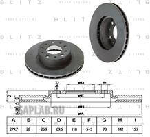 Купить запчасть BLITZ - BS0240 Диск тормозной передний вентилируемый CITROEN Jumper 06-FIAT Ducato 06-PEUGEOT Boxer 06- BS0240