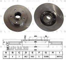 Купить запчасть BLITZ - BS0301 Диск тормозной зад RENAULT Megane 08->