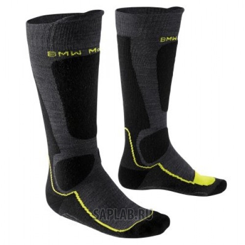 Купить запчасть BMW - 76248553613 Термоноски BMW Motorrad Thermo functional sock, Anthracite/Yellow/Dark Gray, артикул 76248553613