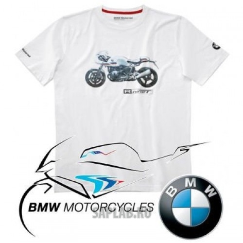 Купить запчасть BMW - 76618392243 Мужская футболка BMW Motorrad T-shirt Men, R nineT Racer, White