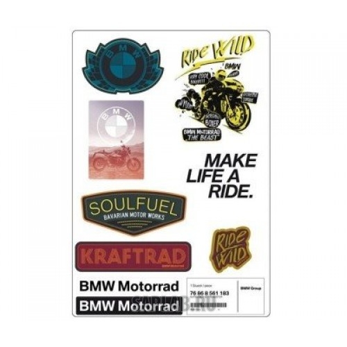 Купить запчасть BMW - 76868561183 Комплект наклеек BMW Motorrad Style Roadster Stickers Set, артикул 76868561183