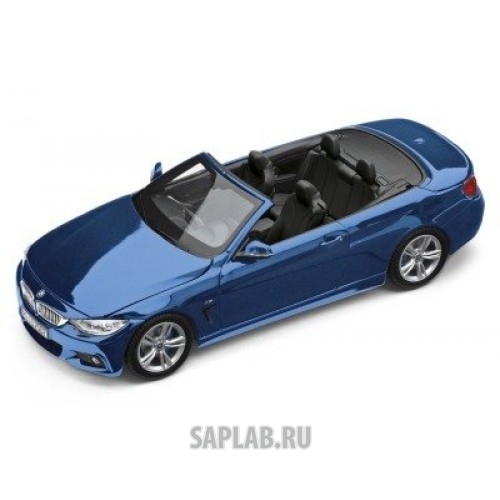 Купить запчасть BMW - 80422336865 Модель автомобиля BMW 4 серии Кабриолет (F33), Estoril Blue, Scale 1:43, артикул 80422336865