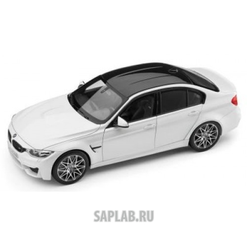 Купить запчасть BMW - 80432411552 Модель автомобиля BMW M3 Competition (F80), Scale 1:18, Mineral White Metallic, артикул 80432411552