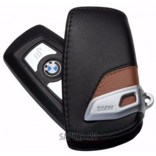 Купить запчасть BMW - 82292219917 Кожаный футляр для ключа BMW Leather Key Case Luxury Line Brown Black, артикул 82292219917