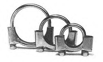 Купить запчасть BOSAL - 250254 Хомут универсальный 54мм UNIV CLAMP M8 54MM