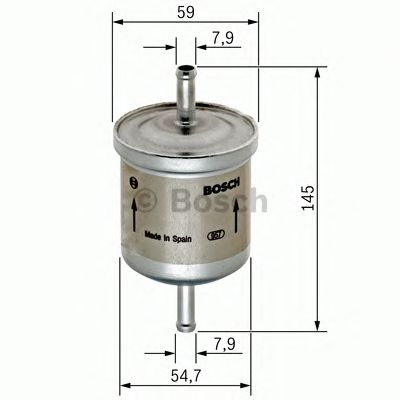 Купить запчасть Bosch - 0450905976 Фильтр топливный CHEVROLET Aveo 1.2/1.4 03/06->/Kalos 1.2/1.4/16V 03/05->.DAEWOO Kalos 1.2/1.4/16V 09/02->