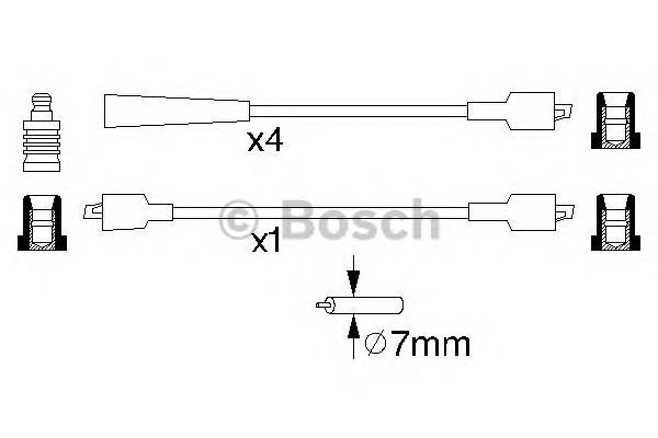 Купить запчасть BOSCH - 0986356828 К-т в/в проводов 0986356828