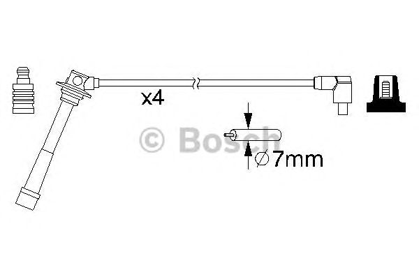 Купить запчасть Bosch - 0986357198 Комплект высоковольтных проводов TOYOTA AVENSIS (_T22_) 1.6 (AT220_) 10.1997 - 06.2000 <=> TOYOTA AVENSIS (_T22_) 1.8 (AT221_) 09.1997 - 10.2000
