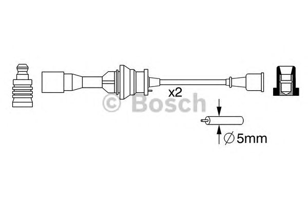 Купить запчасть Bosch - 0986357266 Комплект высоковольтных проводов Mazda 323 1.5/1.6 98-04