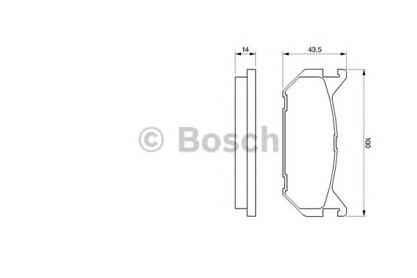 Купить запчасть BOSCH - 0986424266 Колодки тормозные дисковые зад MAZDA 626 IV Hatchback (GE) 2.0 i 08.1991 - 04.1997 <=> MAZDA 626 IV (GE) 2.0 i 01.1992 - 04.1997