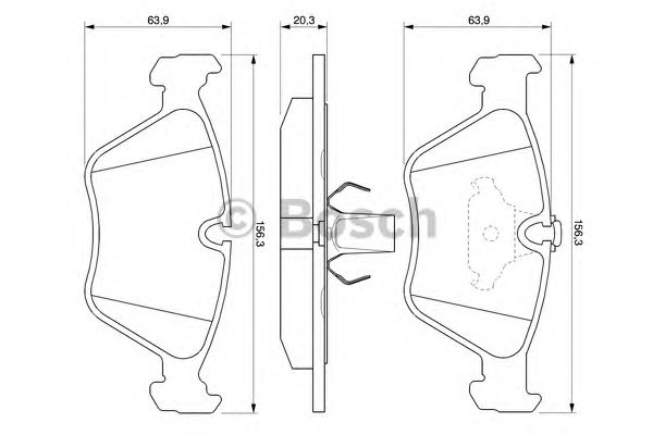 Купить запчасть BOSCH - 0986424485 Колодки тормозные дисковые перед BMW 5 (E39) 523 i 11.1995 - 09.2000 <=> BMW 5 (E39) 520 i 01.1996 - 06.2003