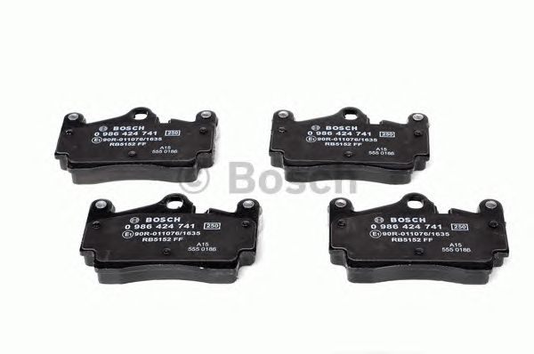 Купить запчасть Bosch - 0986424741 Колодки тормозные дисковые зад VW TOUAREG (7LA, 7L6, 7L7) 2.5 R5 TDI 01.2003 - 05.2010 <=> VW TOUAREG (7LA, 7L6, 7L7) 3.0 V6 TDI 11.2007 - 05.2010