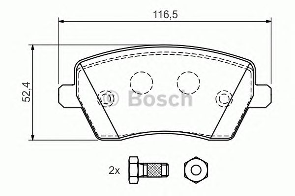 Купить запчасть Bosch - 0986424795 Колодки тормозные дисковые перед NISSAN NOTE (E11, NE11) 1.6 03.2006 - 06.2012 <=> DACIA DUSTER 1.6 SCe 115 06.2015 -